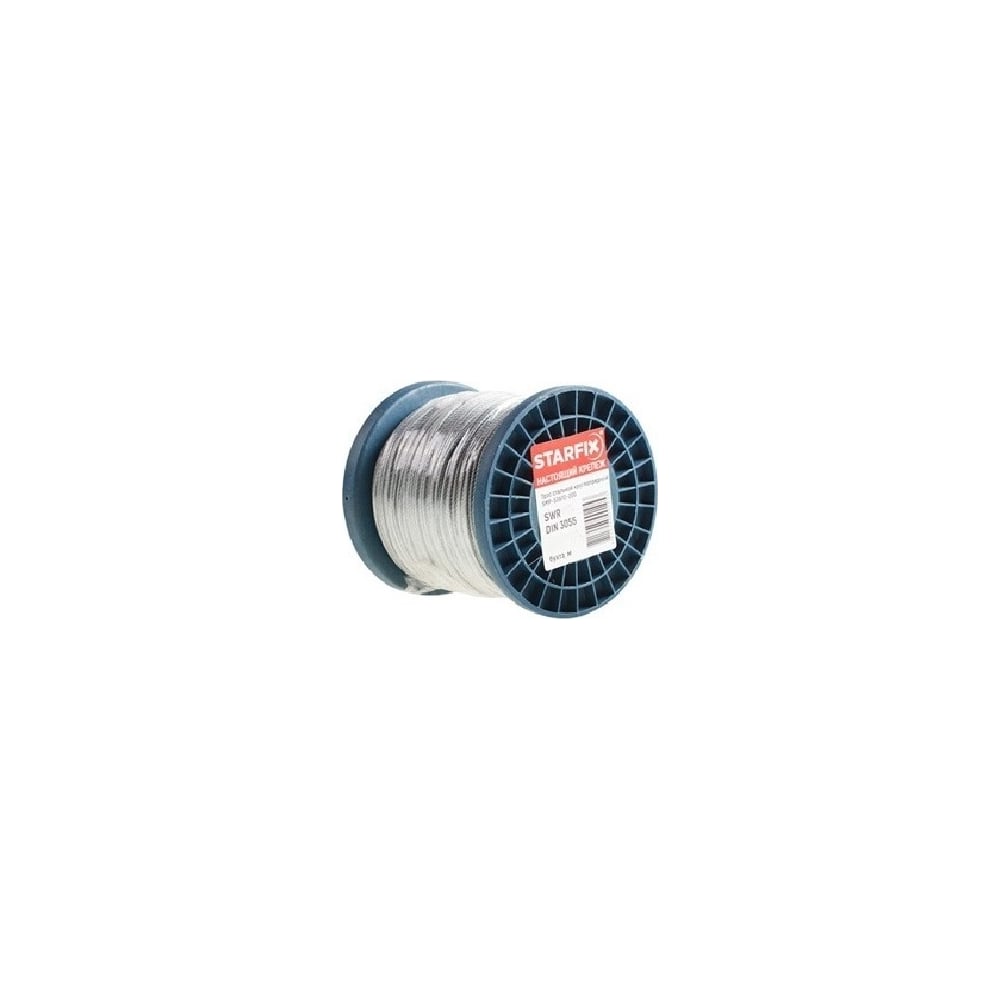 Стальной трос STARFIX ПВХ, М10(8), DIN 3055, бухта 100 м SMP-54490-100 ...