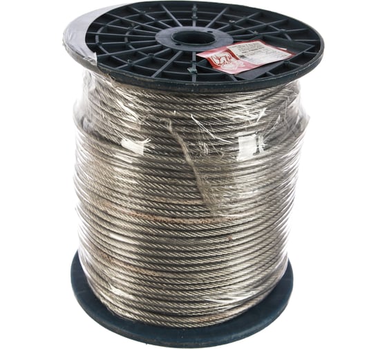 Стальной трос Стройбат в оболочке PVC 4/6 мм, 200 м 1219425 / 051890