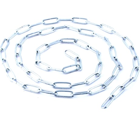 Оцинкованная цепь Стройбат DIN 763 длинное звено 6 мм, 18 м 1219305 / 048030