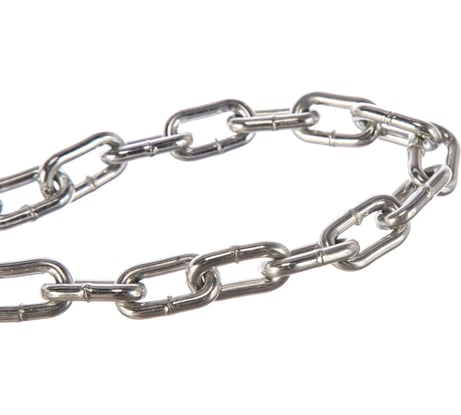Оцинкованная цепь Стройбат DIN 766 короткое звено 5 мм 5 м 2519324-2 / 261720