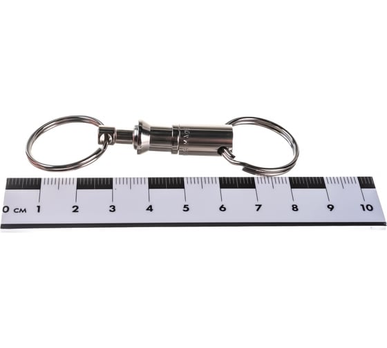 Карабин VicTorinox с 2 кольцами никелированный 4.1835