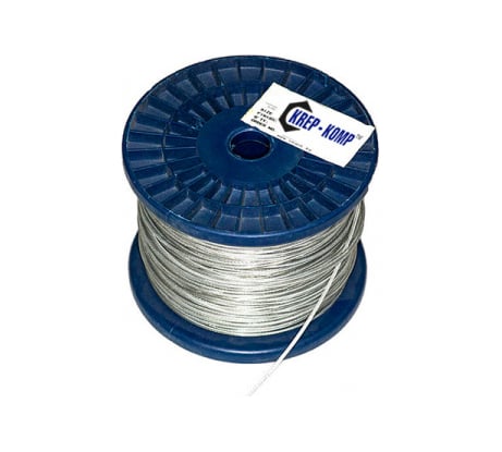 Трос в оплётке ПВХ КРЕП-КОМП 5мм/6мм 250м тп56