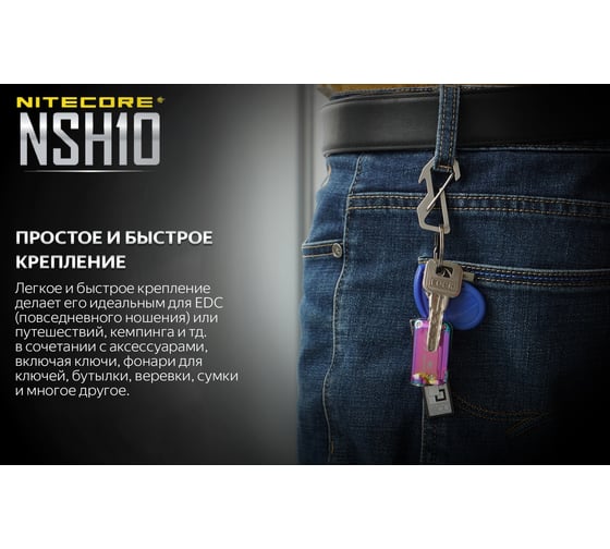 Титановый карабин Nitecore nsh10 tc4 19375