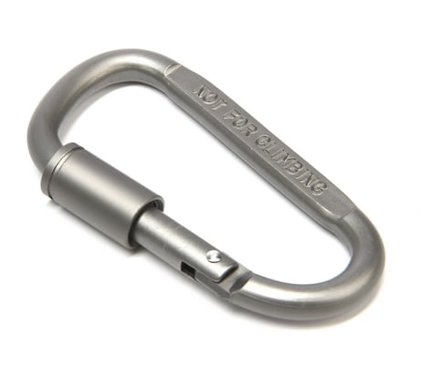 Карабин подвесной тактический ТУНДРА 81x41 мм, D-образный, цвет хром 10066389