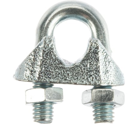 Зажим троса Стройбат DIN 741 6мм белый цинк 15 шт 308470