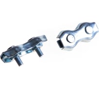 Зажим троса Fixbox Duplex 3 мм белый цинк 2 шт 030090