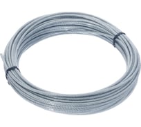 Трос стальной Стройметиз в оплетке ПВХ М2/3 мм, упаковка 20 м подвес 00000004492 4150040