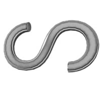 S-образный крючок SWFS М8 1шт. пакетик тов-111739