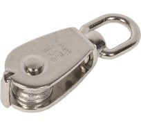 Блок одинарный ООО ПКФ Сварком 15 мм (ролик металл) трос 5 мм НЕРЖАВЕЙКА cр13284