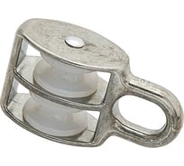 Двойной блок для троса Fixbox 25 мм белый цинк 1 шт 251640