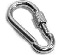 Карабин с фиксатором BEFAST DIN 5299D, покрытие белый цинк 8, 50 шт. KF0850S