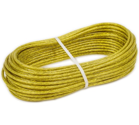 Стальной латунированный трос с покрытием полиамид BEFAST 4.0 погодоустойчивый, желтый, 20м TCO040YS