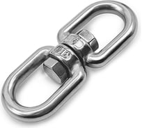 Вертлюг KREPFIELD нержавеющий, 6 мм петля-петля ART 8254 А4 2 шт. 8254А4ВЕРТЛЮГ6ММ-2