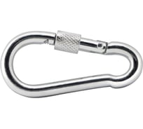 Карабин с фиксатором МЕТАЛЛСЕРВИС DIN 5299D оцинкованный, 4 мм 1 шт. МС 1271147