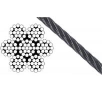 Трос Море-Метизов мягкий АРТ 8382 7x19 нержавеющая сталь А2, 4 мм, 100 м TROSM719А2719А24100M