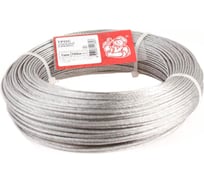Стальной трос Стройбат DIN 3055 1 мм, белый цинк, 100 м 324290