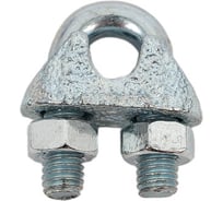 Зажим троса Стройбат DIN 741, 5 мм белый цинк 18 шт. 308460