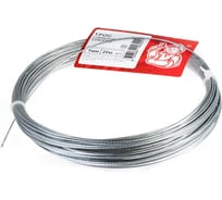Стальной трос Стройбат DIN 3055, 1 мм, белый цинк, 20 м 276040