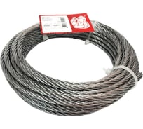 Стальной трос Стройбат DIN 3055, 5 мм, белый цинк, 100 м 324170