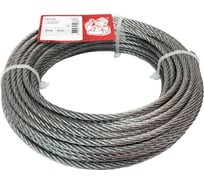 Стальной трос Стройбат DIN 3055, 5 мм, белый цинк, 120 м 311240