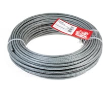 Стальной трос в оболочке Стройбат PVC 3/4 мм, белый цинк, 30 м 249540