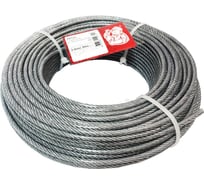 Стальной трос в оболочке Стройбат PVC 3/4 мм, белый цинк, 50 м 250300