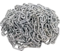 Цепь Стройбат DIN 766, короткое звено, 3 мм, белый цинк, 5 м 261680 16449068