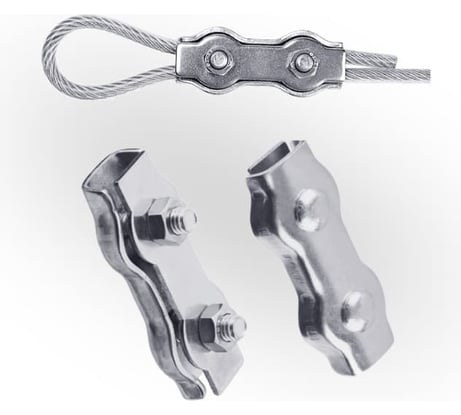 Зажим ЖЕСТЬ Duplex для троса 5 мм, 2 шт., европодвес УТ-00006386