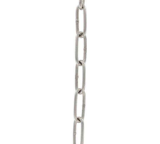Цепь Metiz-A2 DIN763, нерж., 2x22, А4, сварная длиннозвен. 9,30 м 7634222 9