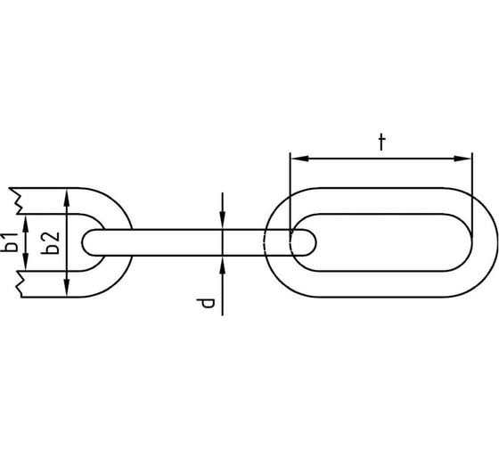 Цепь Metiz-A2 DIN763, нерж., 2x22, А4, сварная длиннозвен. 9,30 м 7634222 9