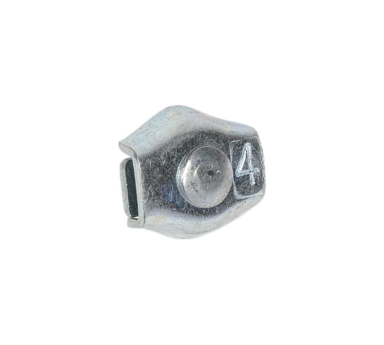 Зажим для стальных канатов STEELREX одинарный, SIMPLEX, цинк, 4 мм, упаковка 1 шт. 0521004000W100000110