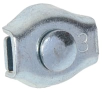 Зажим для стальных канатов STEELREX одинарный, SIMPLEX, цинк, 3 мм, упаковка 2 шт. 0521003000W100000210