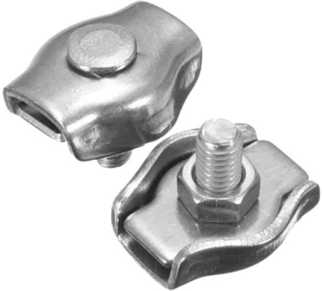 Зажим для стальных канатов STEELREX одинарный, SIMPLEX, цинк, 5 мм, упаковка 1 шт. 0521005000W100000110