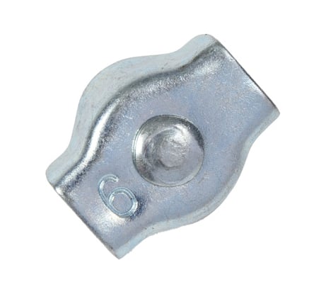 Зажим для стальных канатов STEELREX одинарный, SIMPLEX, цинк, 6 мм, упаковка 1 шт. 0521006000W100000110