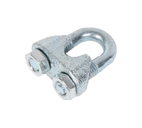 Зажим для стальных канатов STEELREX DIN 741, цинк, 6 мм, упаковка 2 шт. 0519006000W100000210