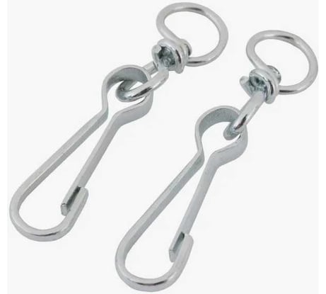 Карабин пружинный STEELREX тип 125 ТА, цинк, 50 мм, упаковка 2 шт. 0528050000W100000110