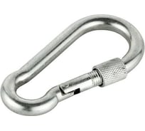 Карабин с фиксатором STEELREX DIN 5299D, цинк, 12 мм, упаковка 1 шт. 0526012000W100000110