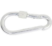 Карабин с фиксатором STEELREX DIN 5299D, цинк, 8 мм, упаковка 1 шт. 0526008000W100000110