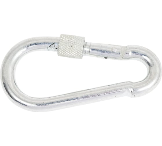 Карабин с фиксатором STEELREX DIN 5299D, цинк, 8 мм, упаковка 1 шт. 0526008000W100000110