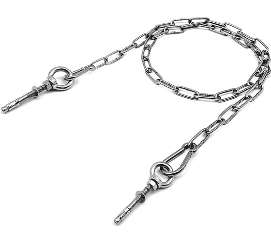 Цепь оградительная KREPFIELD с креплением в бетон, 3 метра KF555B-3 1