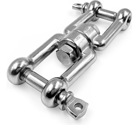 Вертлюг нержавеющий KREPFIELD 5 мм, вилка-вилка, А4 2 шт, ART 8256 8256А4ВЕРТЛЮГ5ММ-2