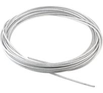 Трос стальной в ПВХ оцинкованный НАКРЕПКО 2/3 мм, 15 м, в пакете 218101