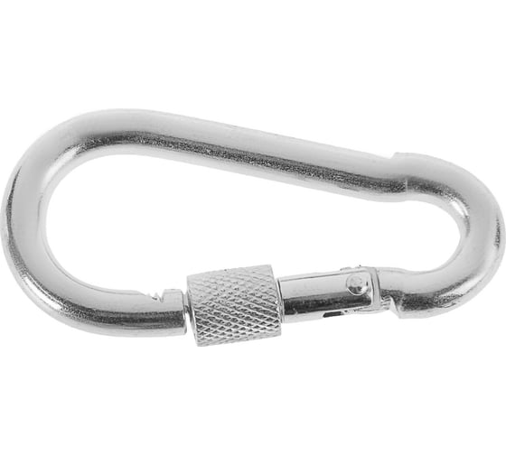 Монтажный карабин с фиксатором TUNDRA krep, DIN 5299D, 11х120 мм, оцинкованный 2614989