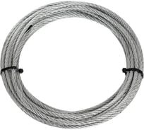 Трос стальной Стройметиз 6 мм, DIN 3055, цинк, 10 м, подвес УТОРМ968864