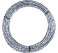 Трос стальной Стройметиз 6 мм, DIN 3055, цинк, 5 м, подвес УТОРМ968871