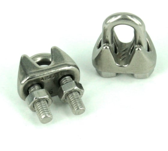 Зажим троса Госкреп АРТ 9074, D4 мм, нержав. сталь, 2 шт. 10-0026100 1