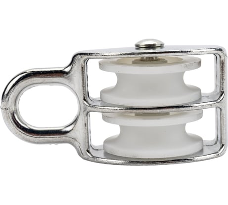 Блок для троса Невский Крепеж двойной, нейлоновый шкив, 40 мм 812732