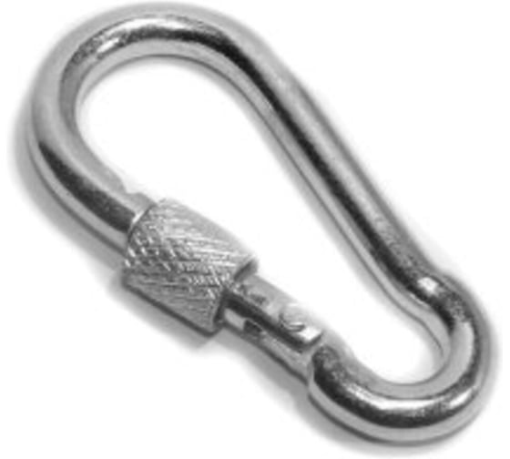 Карабин с фиксатором BlackWeld 12 мм, цинк, DIN 5299D (20) 144946 1