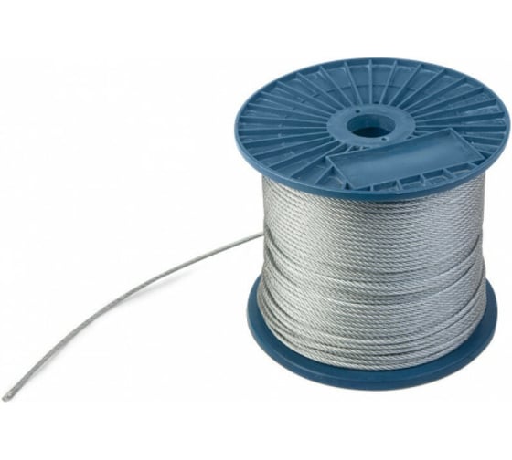 Трос для растяжки BlackWeld d1,5, цинк, без оплетки, 200 м 144972 1