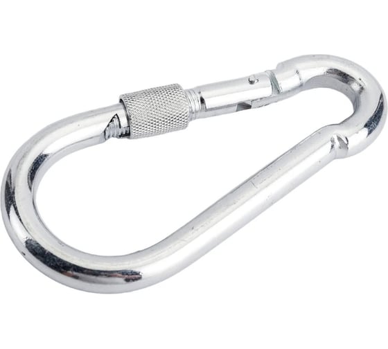 Карабин с фиксатором BlackWeld 8 мм, цинк, DIN 5299D 50 шт. 144942 1